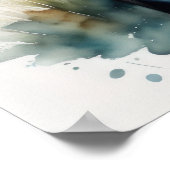 Aquarellmalerei eines Fuchs 5:4 Poster (Ecke)