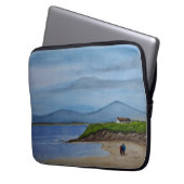 Aquarellmalerei eines romantischen Tages am Strand Laptopschutzhülle (Vorderseite Links)