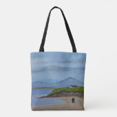 Aquarellmalerei eines romantischen Tages am Strand Tasche (Rückseite)