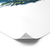 Aquarellmalerei eines Strandes mit Palmen Poster (Ecke)