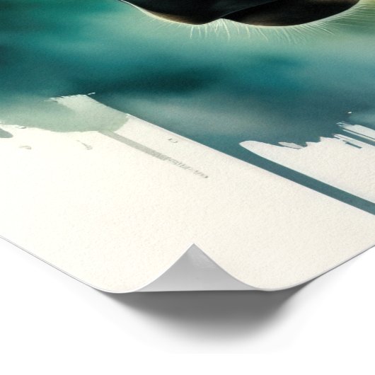 Aquarellmalerei Elche 5:4 Poster (Ecke)