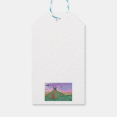 Aquarellmalerei Fantasy Burg Burg Geschenkanhänger (Rückseite)