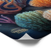 Aquarellmalerei Fische aus farbenfrohen Riffen 3:2 Poster (Ecke)