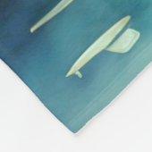 Aquarellmalerei Flamingo Fleecedecke (Ecke)