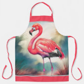 Aquarellmalerei Flamingo Schürze (Vorderseite)