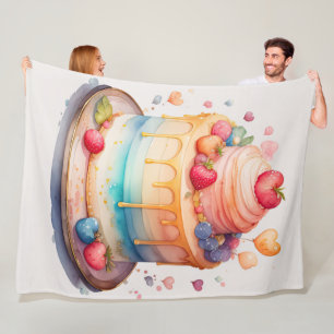 Aquarellmalerei Fleecedecke