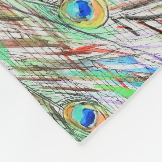 Aquarellmalerei Fleecedecke (Ecke)