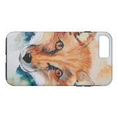 Aquarellmalerei Fox Wilde Abstrakte Säugetiere Case-Mate iPhone Hülle (Rückseite (Horizontal))