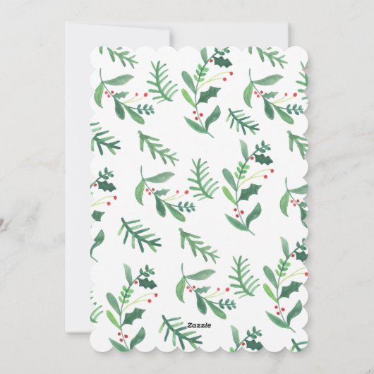 Aquarellmalerei | Frohe Weihnachten (Rückseite)