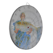 Aquarellmalerei für Fischer Dartscheibe (Vorderseite Links)
