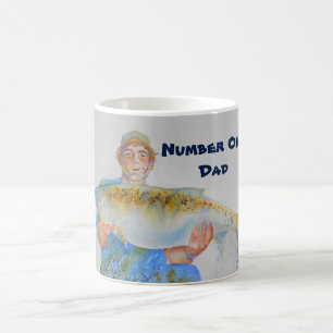Aquarellmalerei für Fischer Kaffeetasse