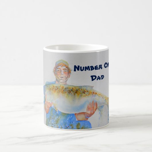 Aquarellmalerei für Fischer Kaffeetasse (Mittel)