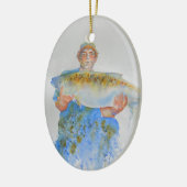 Aquarellmalerei für Fischer Keramikornament (Links)