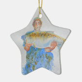 Aquarellmalerei für Fischer Keramikornament (Links)