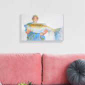 Aquarellmalerei für Fischer Leinwanddruck (Insitu (Wohnzimmer))