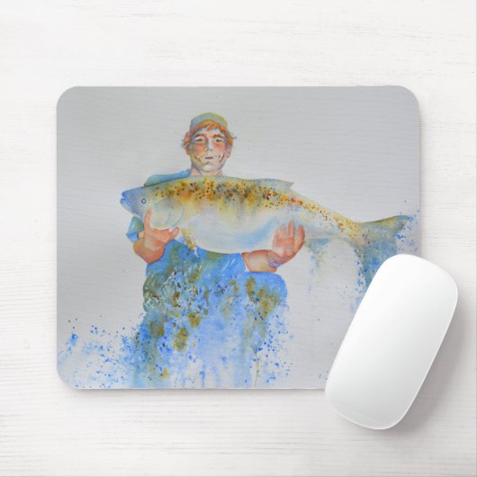 Aquarellmalerei für Fischer Mousepad (Mit Mouse)