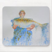 Aquarellmalerei für Fischer Mousepad (Vorne)
