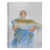 Aquarellmalerei für Fischer Notizblock (Vorderseite)