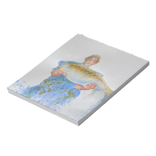 Aquarellmalerei für Fischer Notizblock (Rotiert)