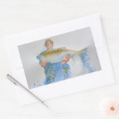 Aquarellmalerei für Fischer Rechteckiger Aufkleber (Umschlag)