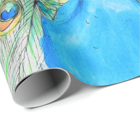 Aquarellmalerei Geschenkpapier (Rolleneckpunkt)