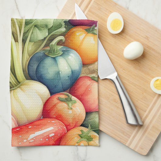 Aquarellmalerei Geschirrtuch (Viertel Falte)