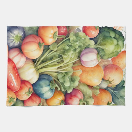 Aquarellmalerei Geschirrtuch (Horizontal)