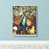 Aquarellmalerei Gestrickte Canvas Print Leinwanddruck (Insitu (Holzboden))