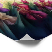 Aquarellmalerei Gladiolus Landschaft Poster (Ecke)