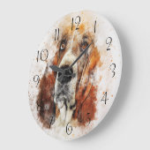 Aquarellmalerei Große Wanduhr (Winkel)