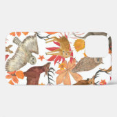 Aquarellmalerei Herbstwaldhintergrund mit Case-Mate iPhone Hülle (Rückseite (Horizontal))
