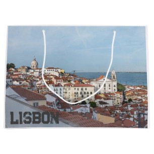 Aquarellmalerei im Bezirk Alfama in Lissabon Große Geschenktüte