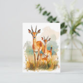 Aquarellmalerei im Gras Feiertagspostkarte (Stehend Vorderseite)