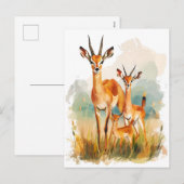 Aquarellmalerei im Gras Feiertagspostkarte (Vorne/Hinten)