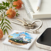 Aquarellmalerei im Herbst des mittelalterlichen Sc Schlüsselanhänger (Vorderseite rechts)