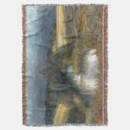 Aquarellmalerei im Herbstteich Decke (Vorderseite Vertikal)