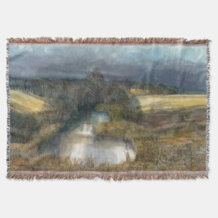 Aquarellmalerei im Herbstteich Decke