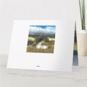 Aquarellmalerei im Herbstteich Karte (Rückseite)