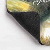 Aquarellmalerei im Herbstteich Mousepad (Ecke)