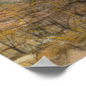 Aquarellmalerei im Herbstteich Poster (Ecke)