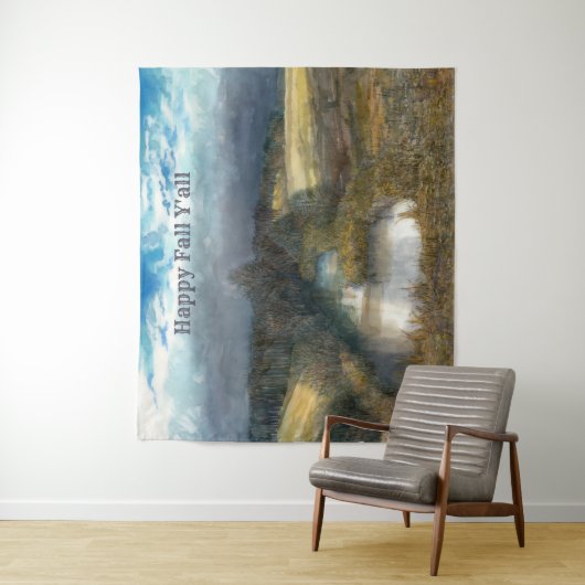 Aquarellmalerei im Herbstteich Wandteppich (Beispiel)