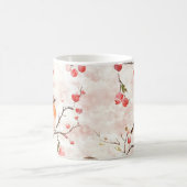 Aquarellmalerei im Schneewald & Berries Kaffeetasse (Mittel)