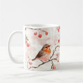 Aquarellmalerei im Schneewald & Berries Kaffeetasse (Links)