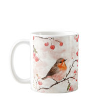 Aquarellmalerei im Schneewald & Berries