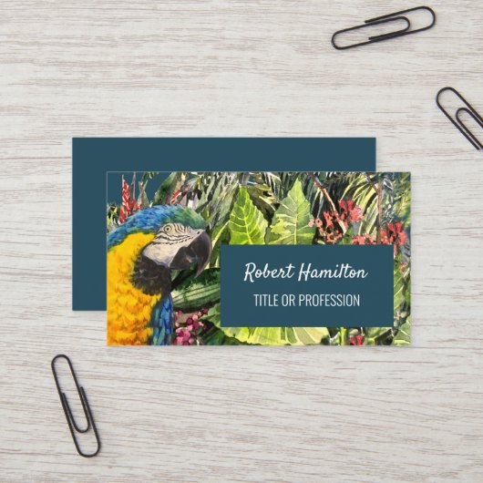 Aquarellmalerei in Blau und Gold Visitenkarte (Vorderseite/Rückseite Beispiel)