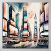 Aquarellmalerei in der Stadt Poster (Vorne)