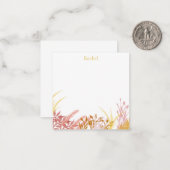 Aquarellmalerei in gedämpfter Herbstfarbe Mitteilungskarte (Vorderseite/Rückseite Beispiel)