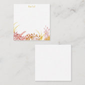 Aquarellmalerei in gedämpfter Herbstfarbe Mitteilungskarte (Vorne/Hinten)