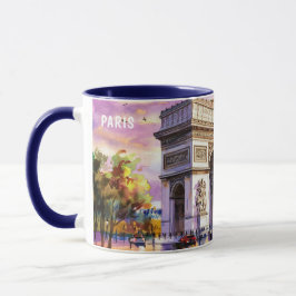 Aquarellmalerei in Paris Sehenswürdigkeiten #1 Tasse