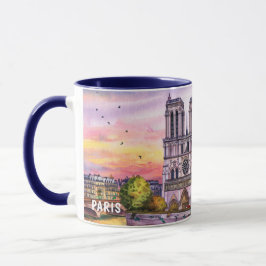Aquarellmalerei in Paris Sehenswürdigkeiten #2 Tasse